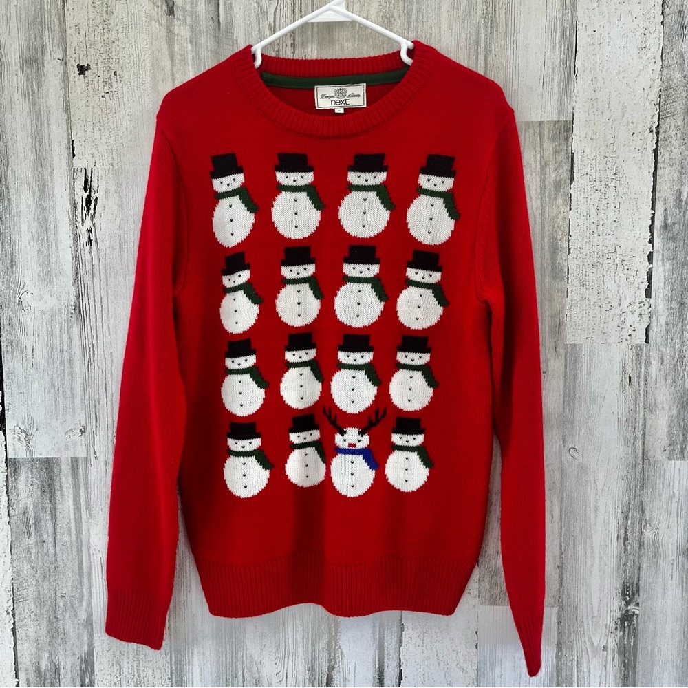 SNOWMAN Red Sweater by Next Size M